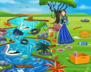 Princess Anna river cleaning online internetes játék